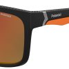 okulary polaroid pld 7014s matt black orange rubber