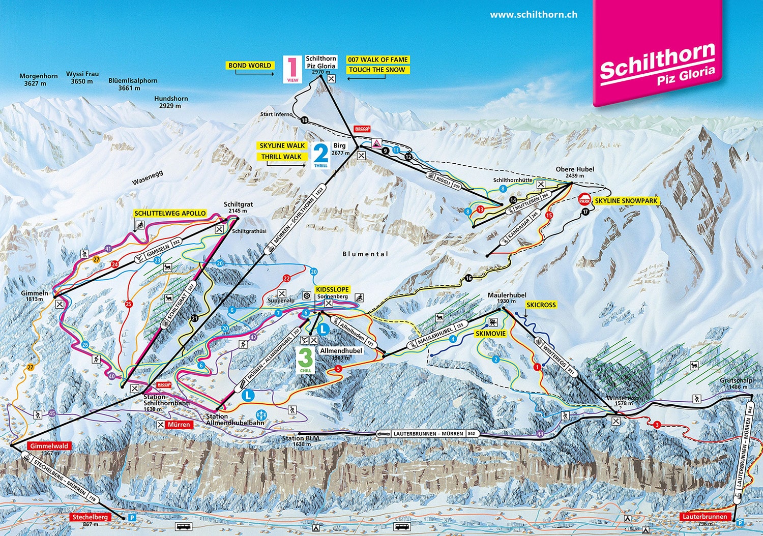 Stacja narciarska - Jungfrau Ski Region Mürren – Schilthorn
