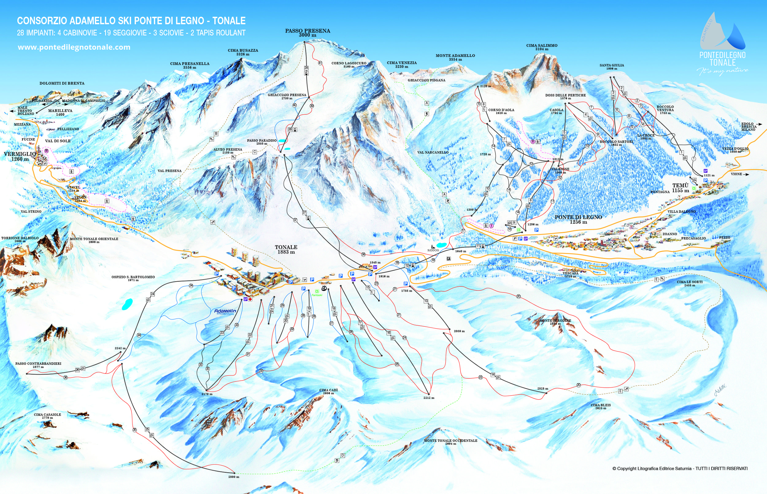 Stacja narciarska - Val di Sole Passo Tonale