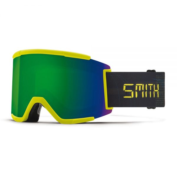 Gogle SMITH SQUAD XL Neon Yellow Digital ChromaPop Sun Green Mirror + ChromaPop Storm Yellow Flash 2022