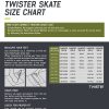 Tebela rozmiarów rolek Rollerblade Twister