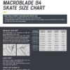 Tabela rozmiarów Rolek Rollerblade Macroblade 84