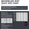 Tabela rozmiarów Rollerblade Macroblade 84 BOA