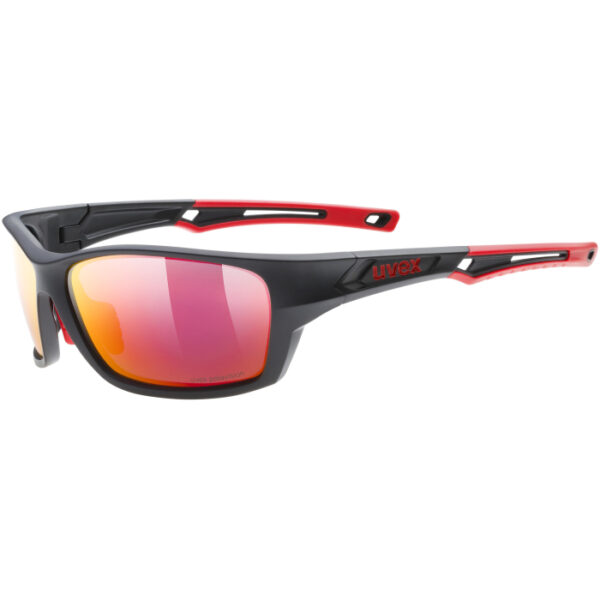 Okulary rowerowe UVEX Sportstyle 232 P black red
