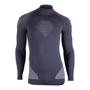 Koszulka turtle neck UYN EVOLUTYON Man Charcoal/White/Red