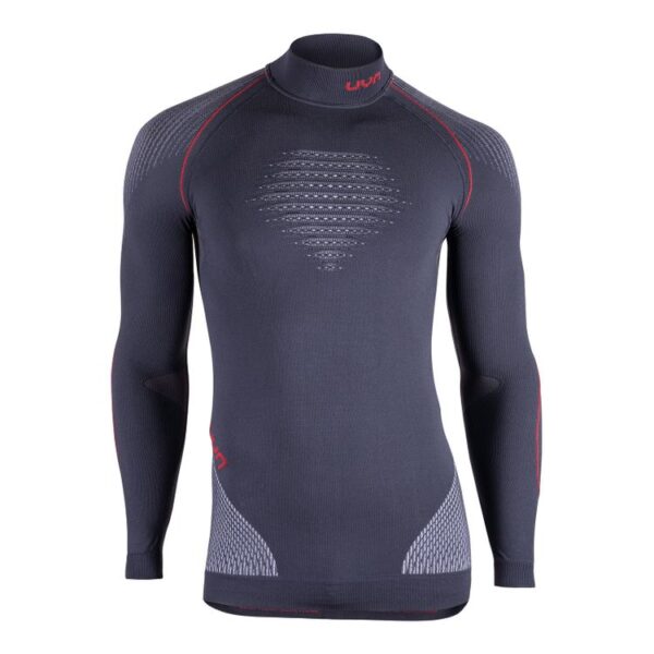 Koszulka turtle neck UYN EVOLUTYON Man Charcoal/White/Red