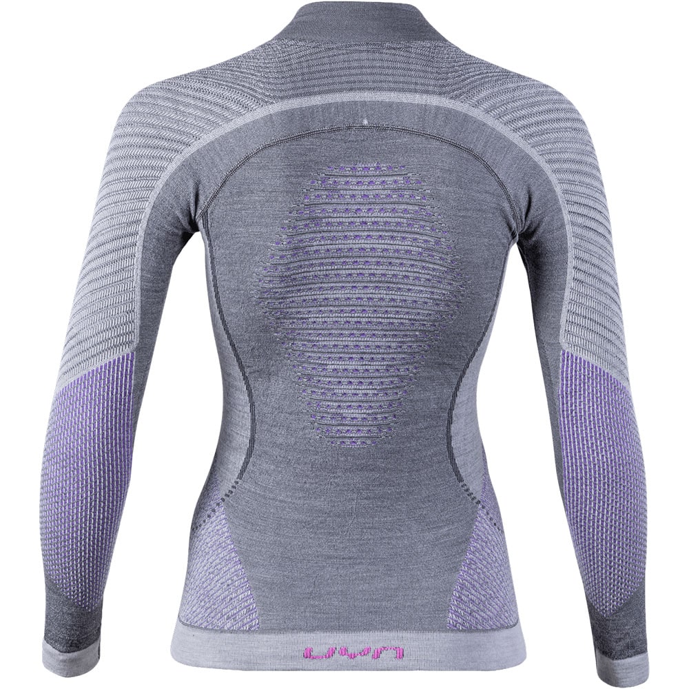 Koszulka UYN FUSYON MERINO Lady Turtleneck Anthracite / Purple / Pink - obrazek 3