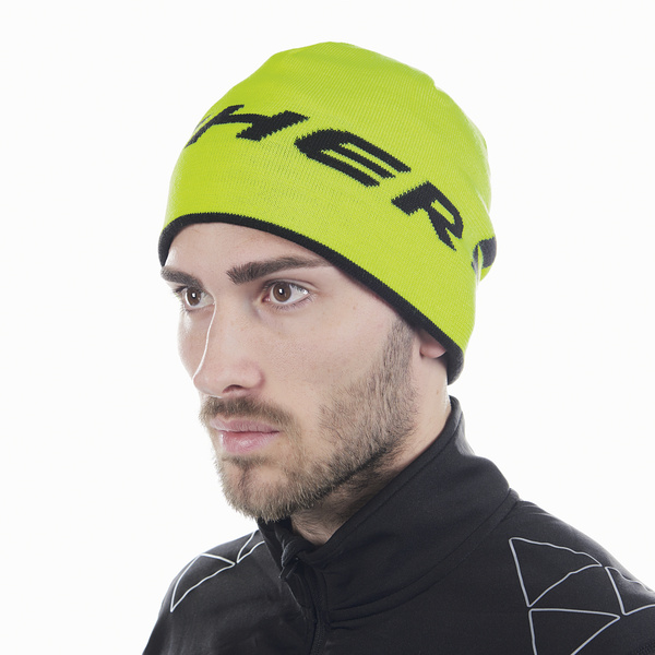 Czapka FISCHER Beanie Logo Reversible black/yellow - obrazek 2