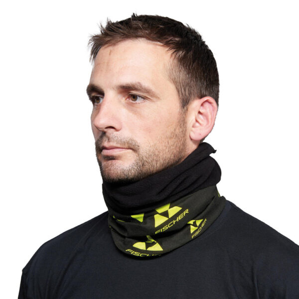 Bandana FISCHER CI LOGO FLEECE black yellow