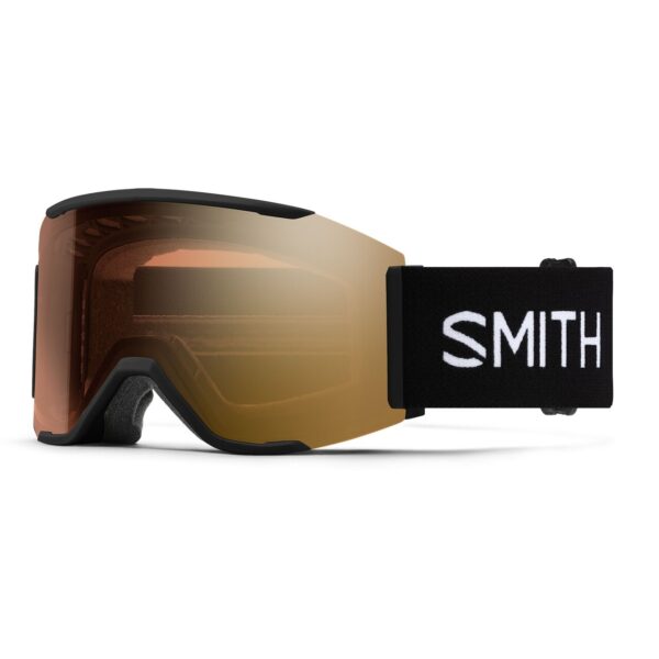 Gogle SMITH SQUAD MAG Black ChromaPop Pro Photochromic Gold Mirror + ChromaPop Storm Blue Sensor Mirror