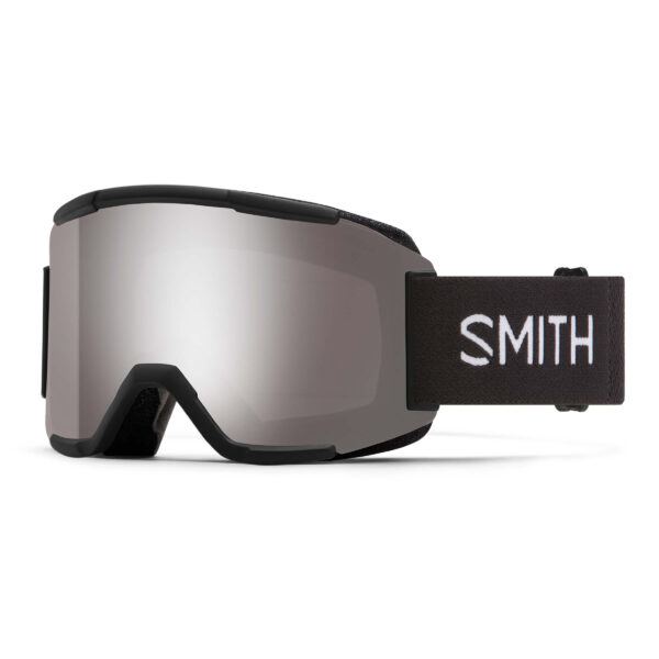Gogle SMITH SQUAD Black ChromaPop Sun Platinum Mirror + Yellow