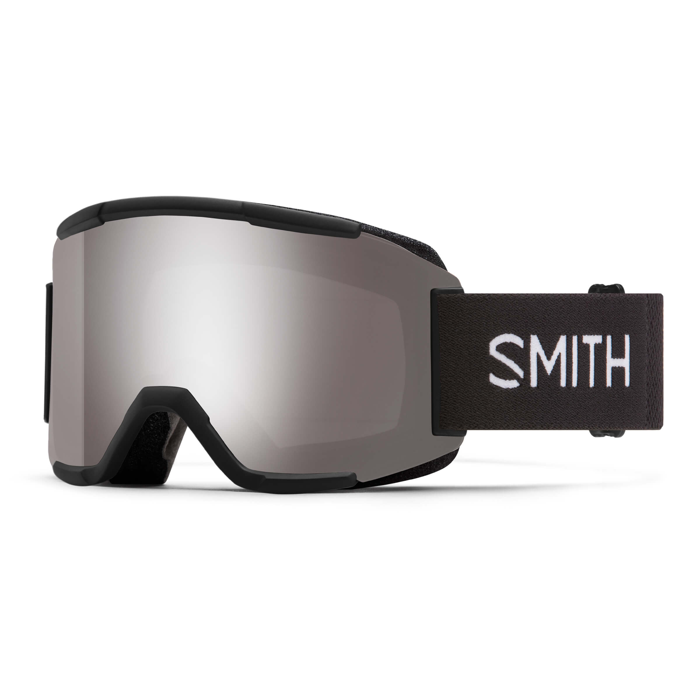 Gogle SMITH SQUAD Black ChromaPop Sun Platinum Mirror + Yellow