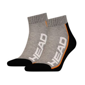 HEAD Socks Tennis Stripe Quarter Grey Black 2 pary