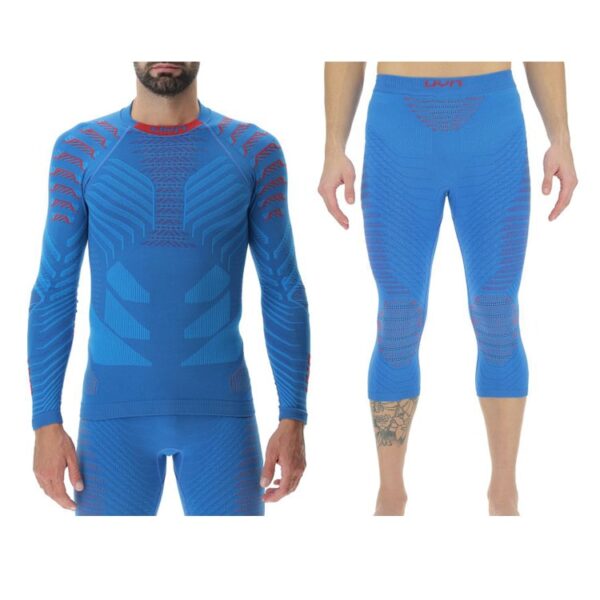 Komplet UYN Man Resilyon Blue/Red koszulka + spodnie