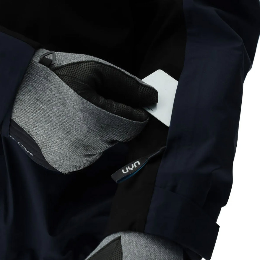 Kurtka męska UYN Man IMPERVIOUS Jacket Full Zip 3L Deep Blue / Black 2024 - obrazek 4