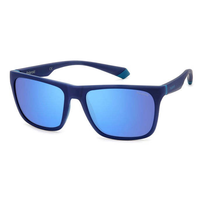 Okulary Polaroid PLD 2141/S Matte Blue Azure/Blue Mirror Polarized