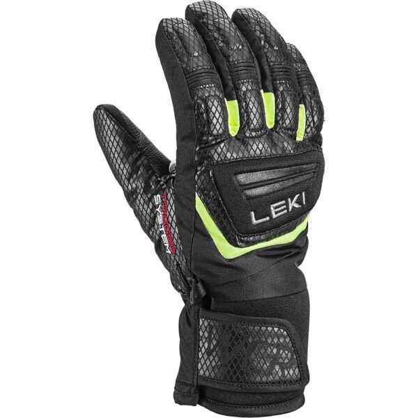 Rękawiczki LEKI WCR Team 3D Junior black ice-lemon