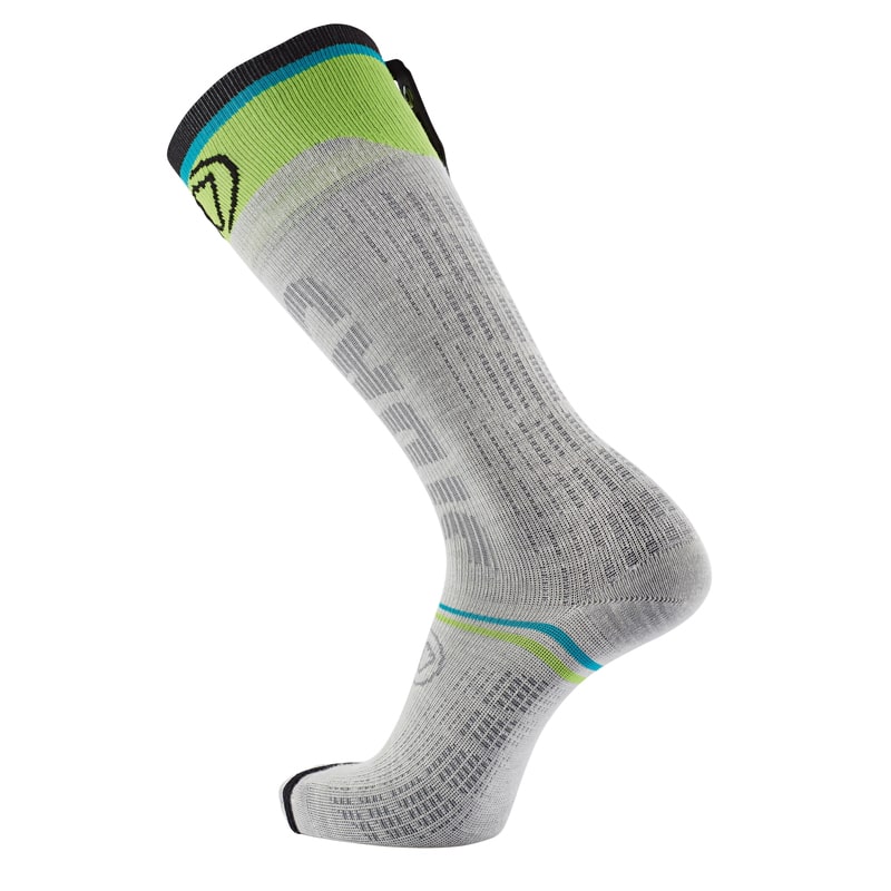 Skarpety podgrzewane Sidas Ski Race S.E.T grey/fluogreen 2026 - obrazek 3