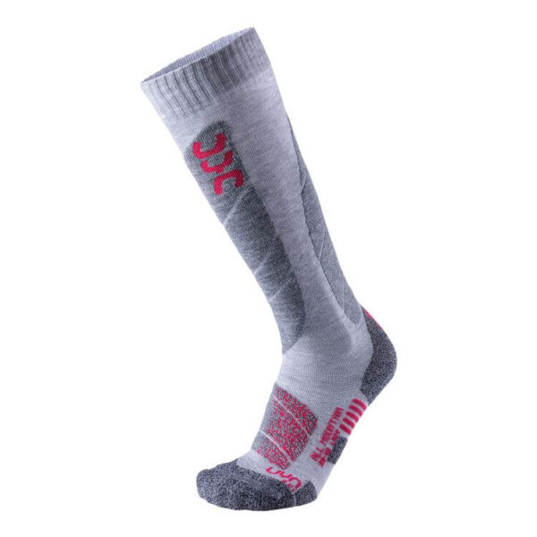 Skarpety UYN Lady SKI ALL MOUNTAIN Light Grey Melange / Coral
