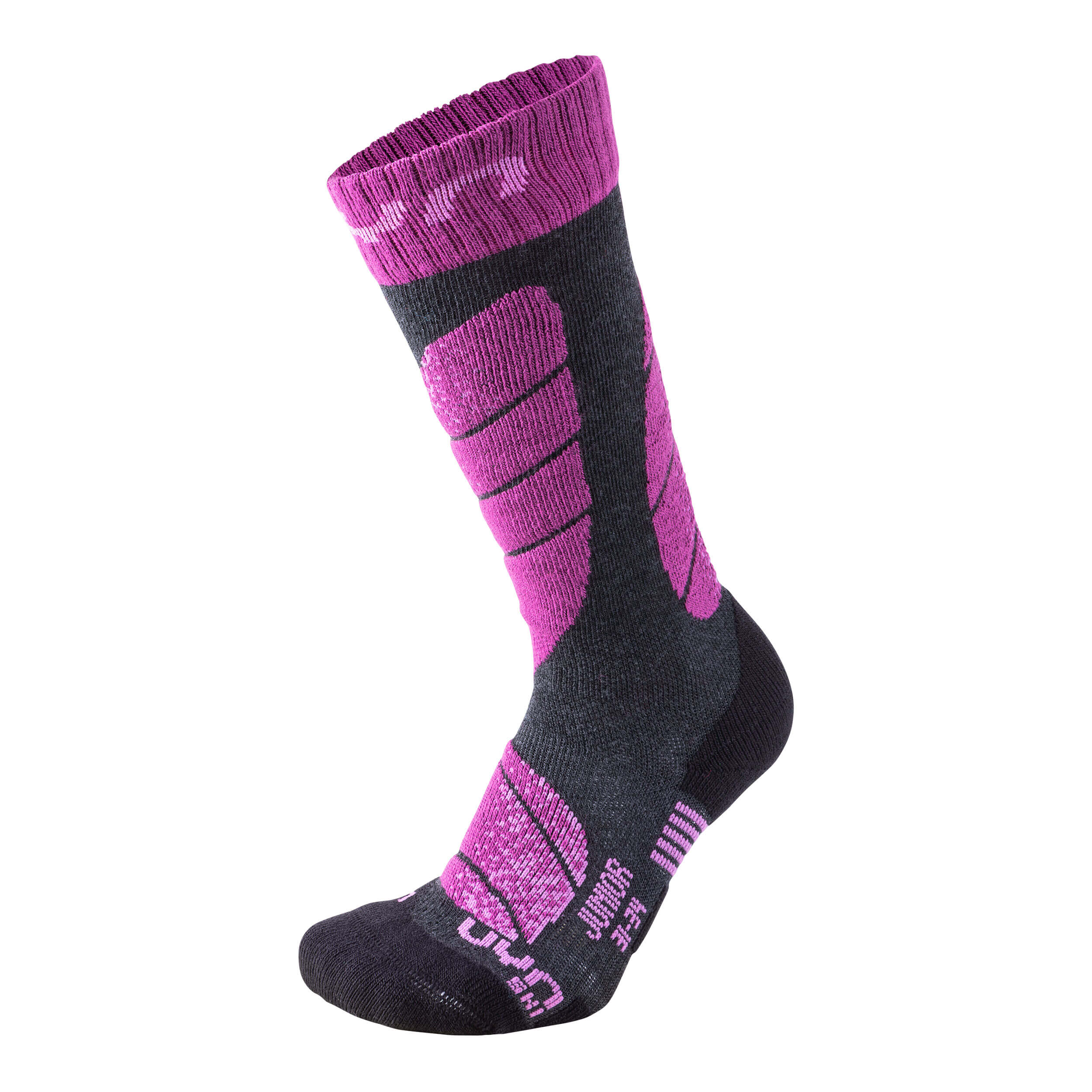 Skarpety UYN SKI Junior Anthracite Melange / Violet
