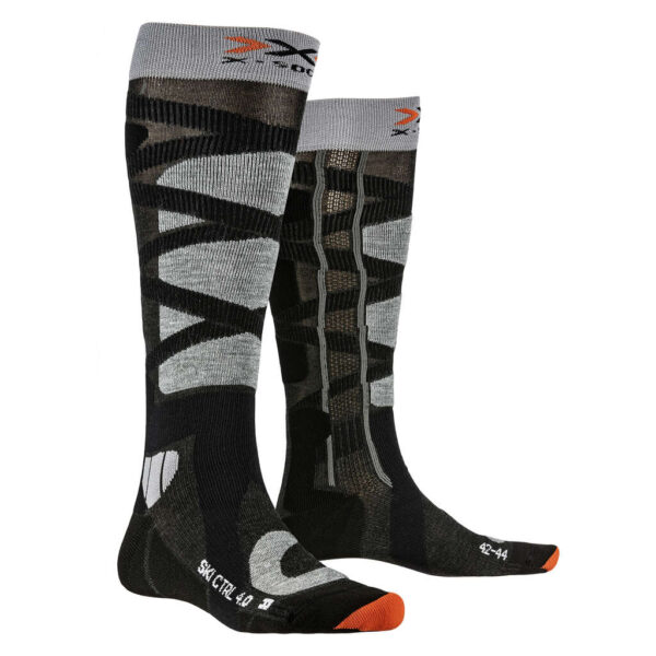 Skarpety narciarskie X-SOCKS SKI CONTROL 4.0 Anthracite Melange/Stone Grey 2025