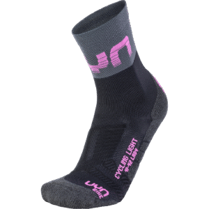 Skarpetki UYN Light Lady’s Cycling Socks Black/Grey/Rose Violet