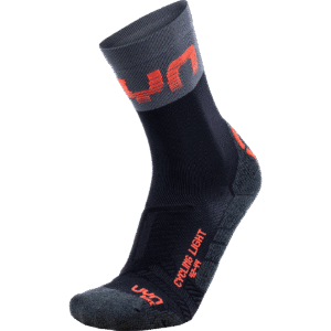 Skarpetki UYN Light Men's Cycling Socks Black/Grey/Hibiscus