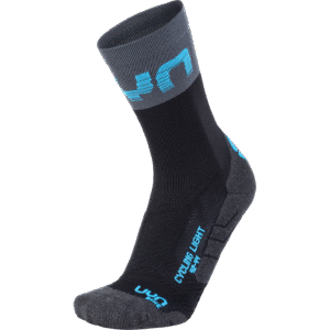 Skarpetki UYN Light Men's Cycling Socks Black/Grey/Indigo Bunt