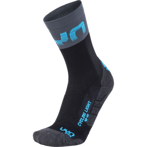 Skarpetki UYN Light Men's Cycling Socks Black/Grey/Indigo Bunt