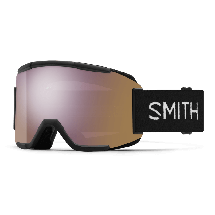Gogle SMITH SQUAD Black ChromaPop Everyday Rose Gold Mirror + Clear