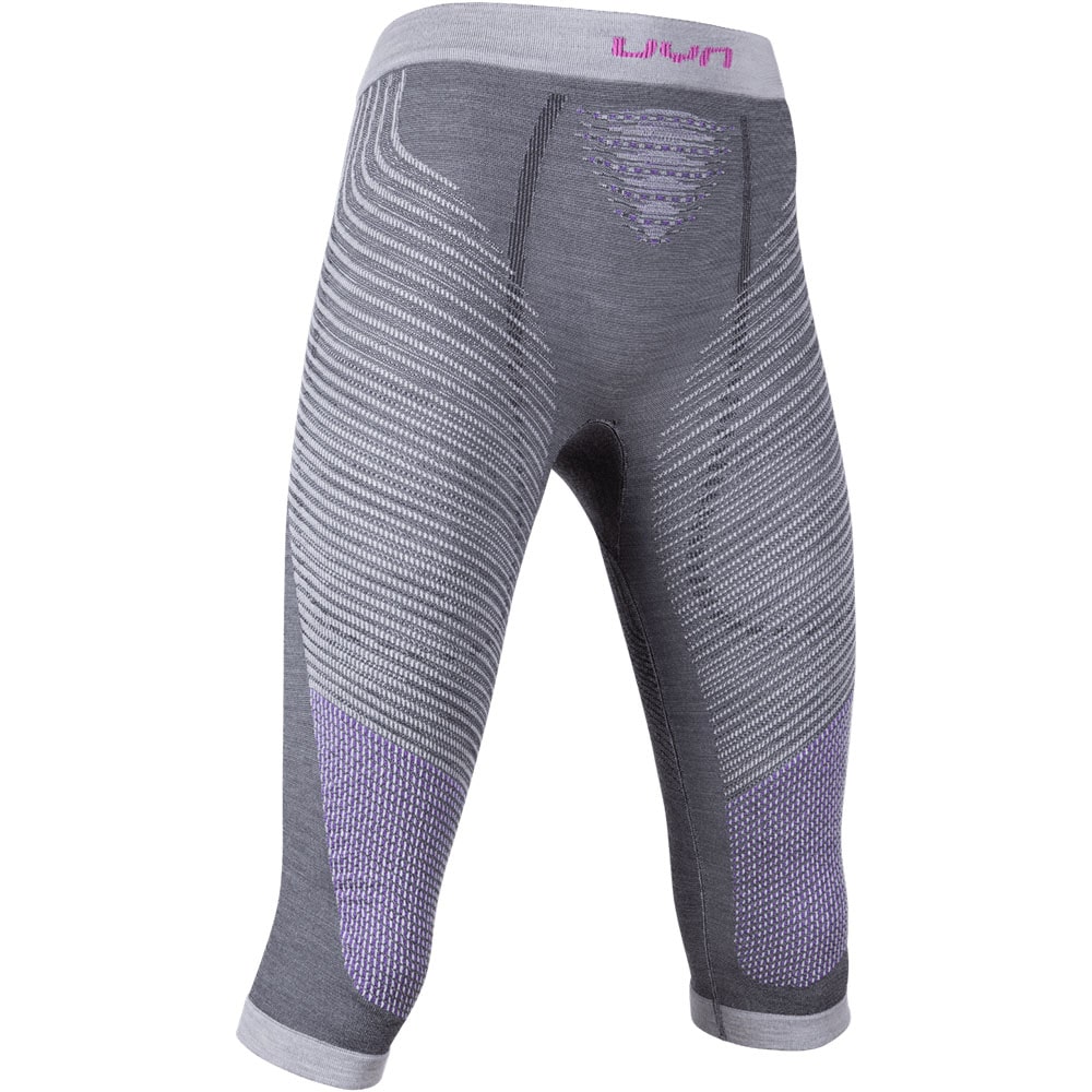 Komplet UYN FUSYON MERINO Lady Anthracite / Purple / Pink koszulka + spodnie 3/4 - obrazek 4