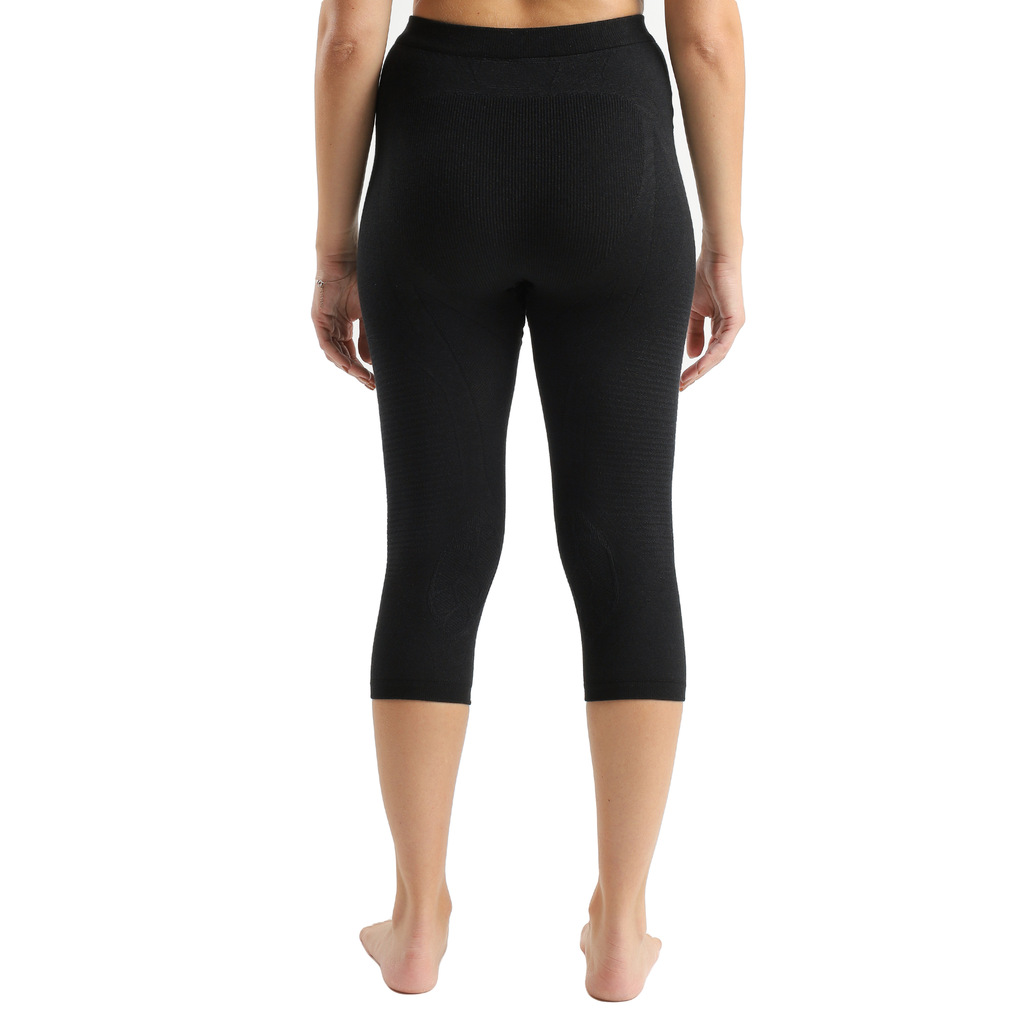 Spodenki 3/4 UYN WOMAN ELEVATYON BIOMORPH Pants Medium black - obrazek 2