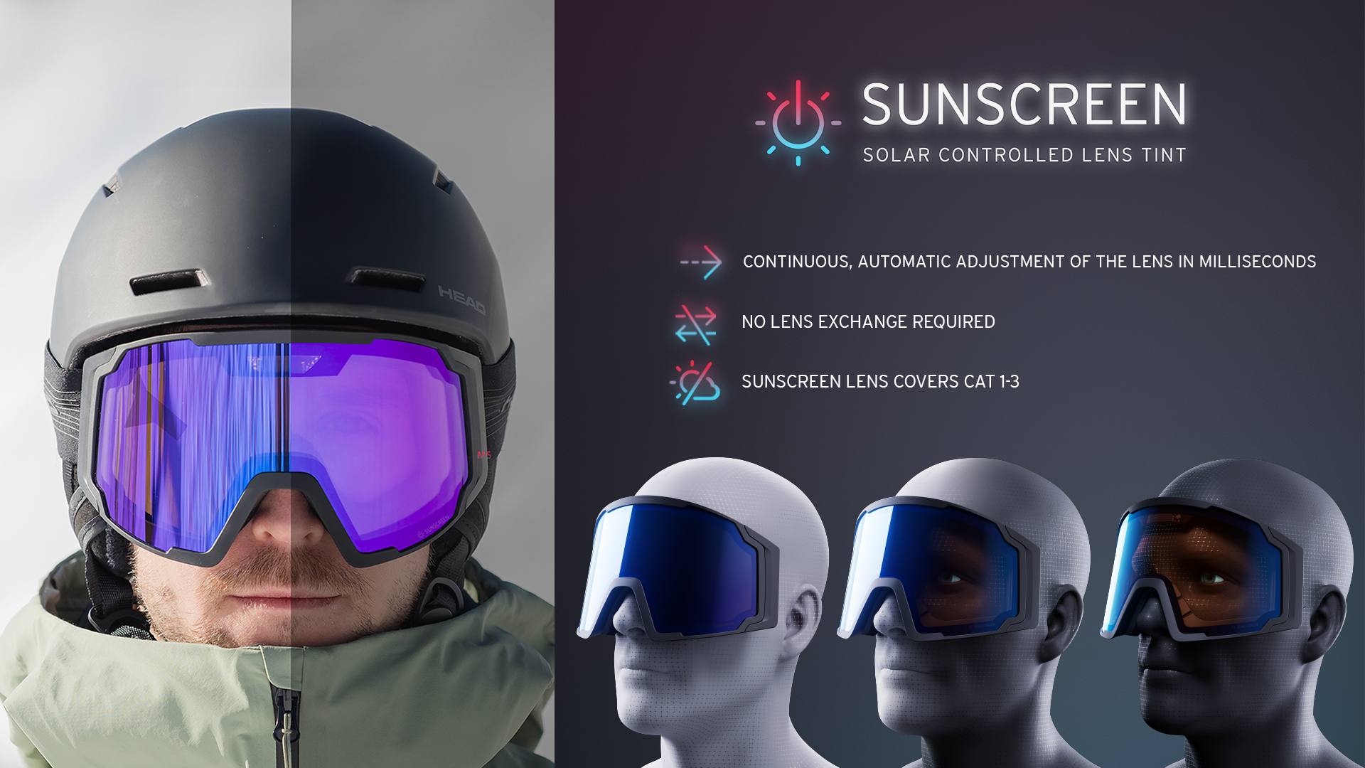 Gogle Head NEVES SUNSCREEN - obrazek 5