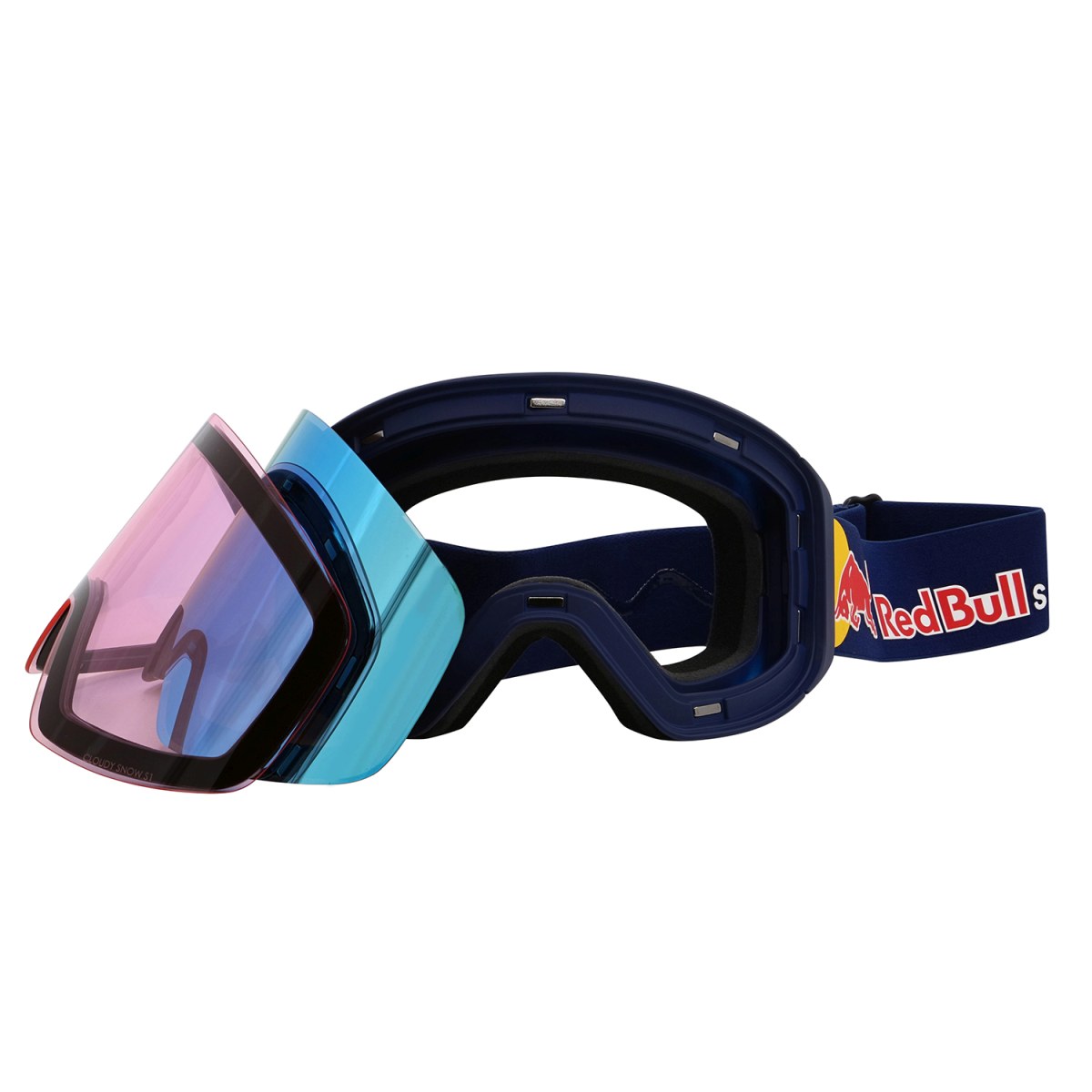 Gogle RED BULL SPECT JAMM matt blue/smoke with blue mirror/light pink - obrazek 4