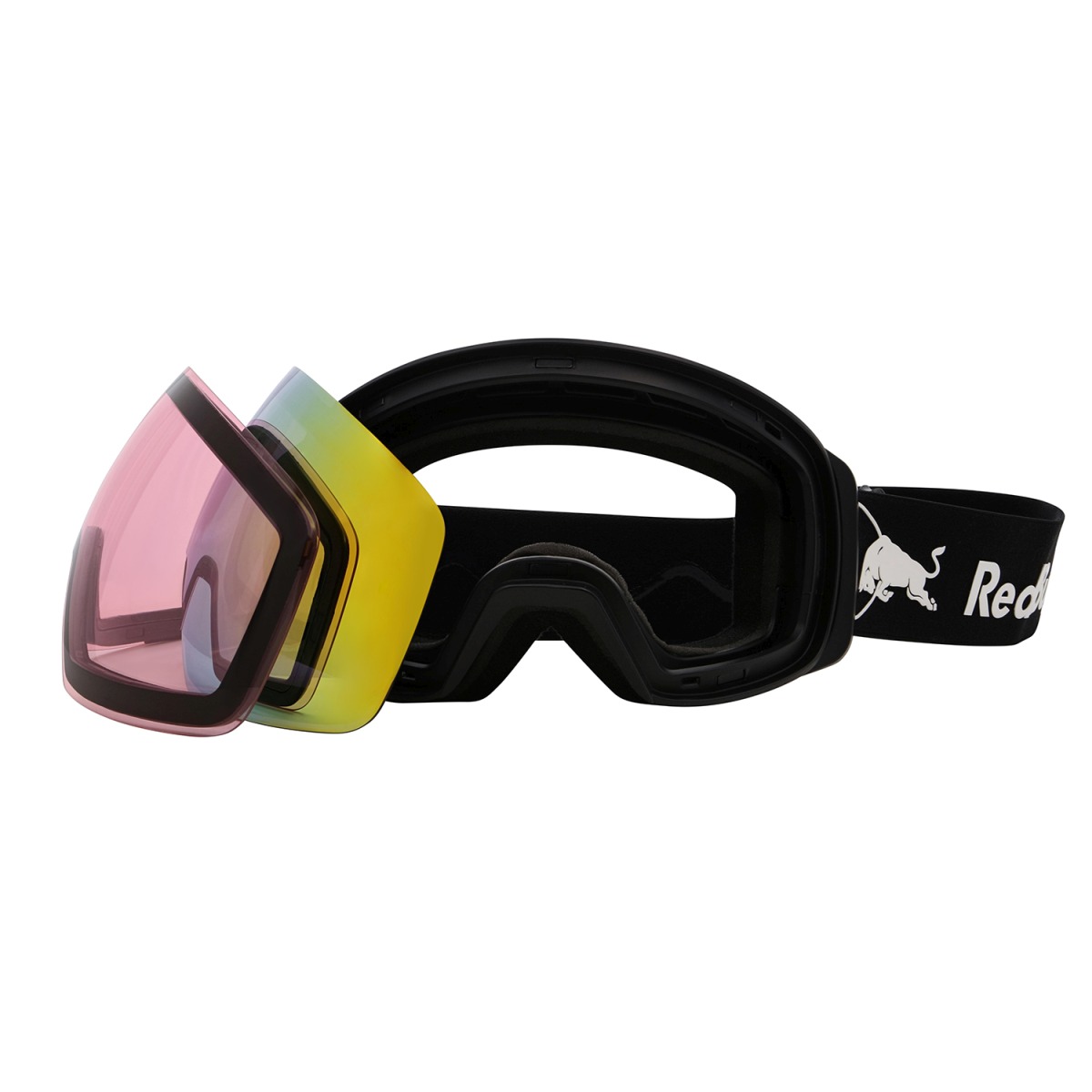 Gogle RED BULL SPECT JON black white / smoke with yellow mirror - obrazek 4