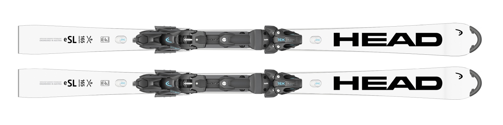 Narty HEAD WCR e-SL Rebel FIS SW RP WCR 14 wh/bk + Freeflex 14 GW