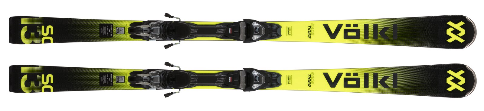 Narty Völkl Racetiger SC yellow 2026 + vMotion12 GW black