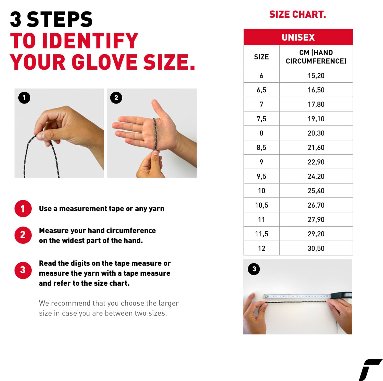 Rozmiarówka Reusch unisex