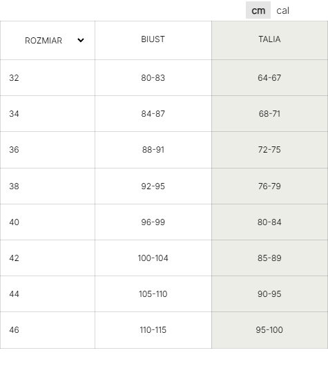 Rozmiarówka góra damska Head