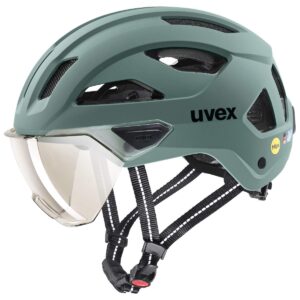Kask rowerowy UVEX stride visor MIPS sage green matt