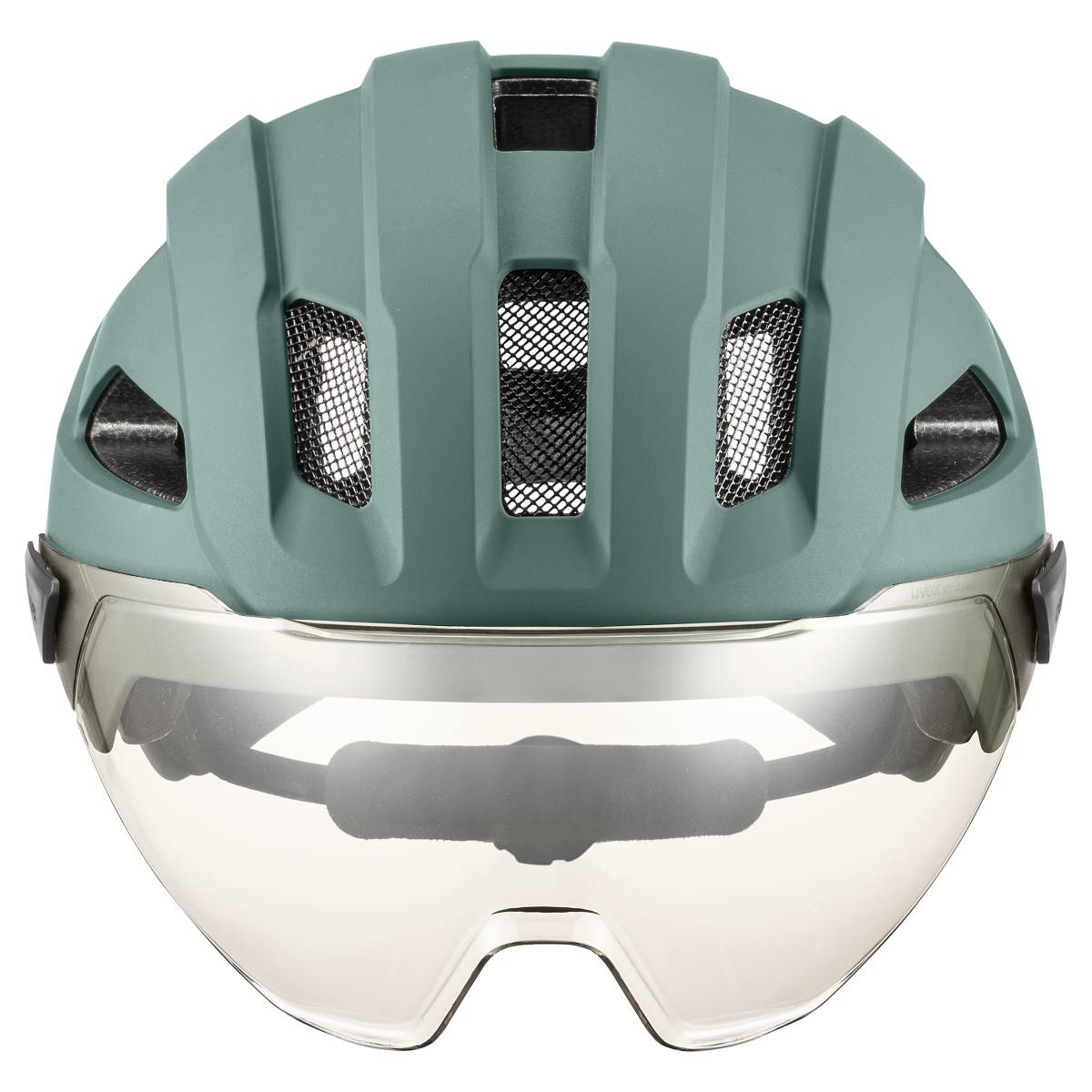 Kask rowerowy UVEX stride visor MIPS sage green matt
