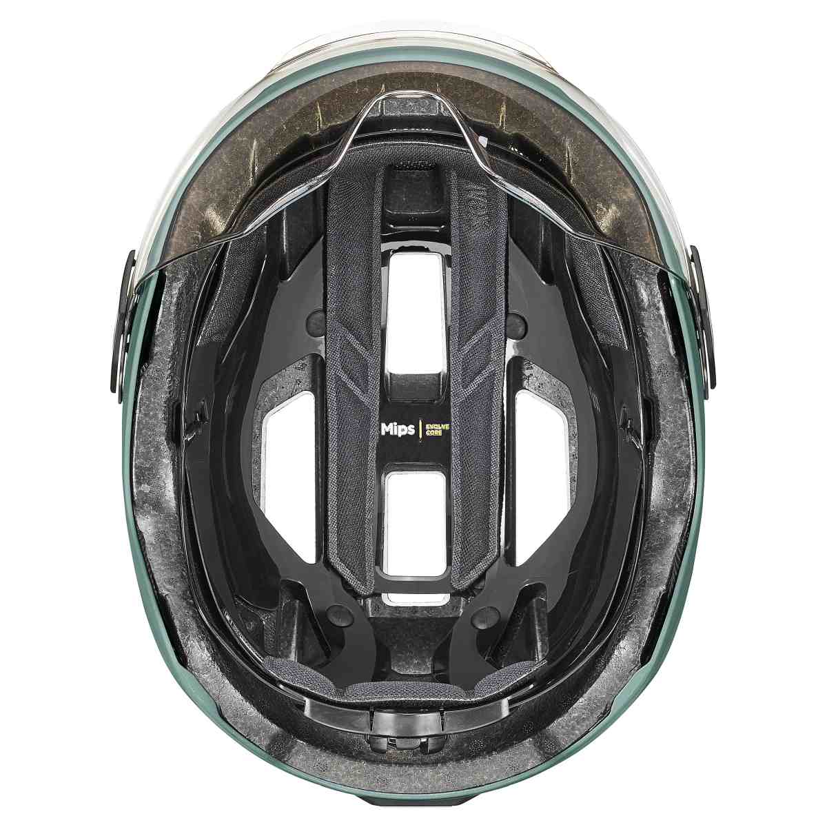 Kask rowerowy UVEX stride visor MIPS sage green matt