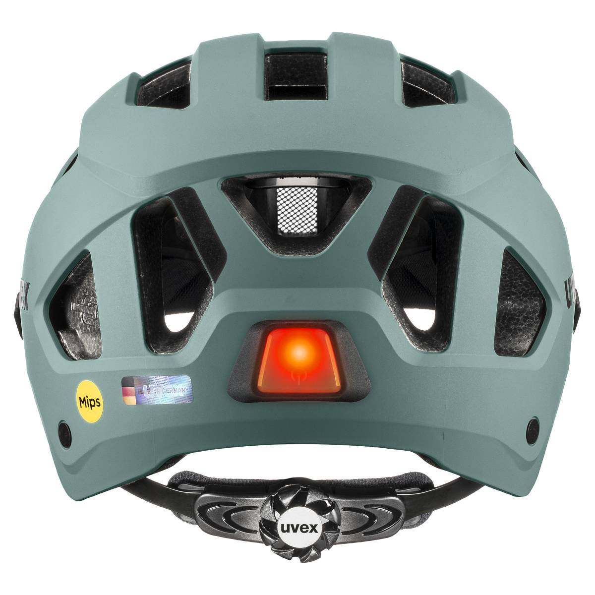 Kask rowerowy UVEX stride visor MIPS sage green matt