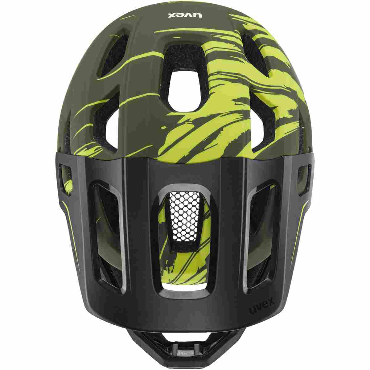 Kask rowerowy dziecięcy UVEX React jr. fullface dark olive matt