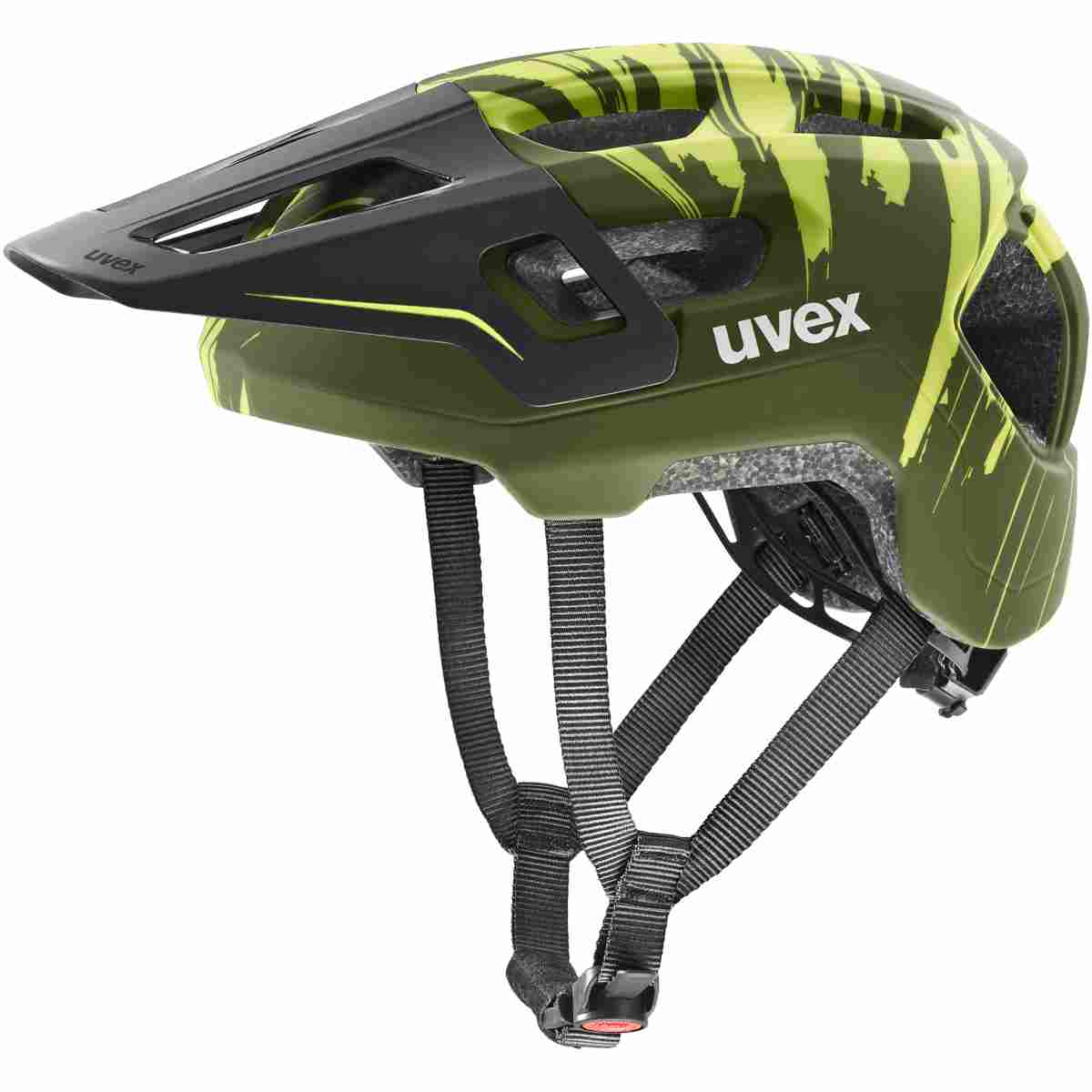 Kask rowerowy dziecięcy UVEX React jr. fullface dark olive matt