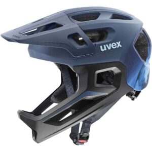 Kask rowerowy dziecięcy UVEX React jr. fullface dusk blue matt