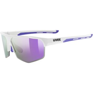 Okulary rowerowe UVEX Axos set white matt mirror purple