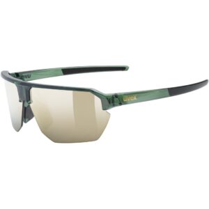 Okulary rowerowe UVEX Vectiv set olive mirror gold