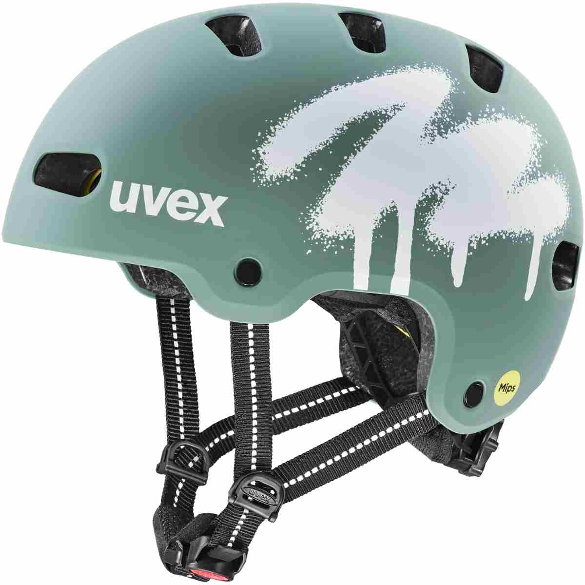 Kask rowerowy dziecięcy UVEX Kid 4 spray sage green matt