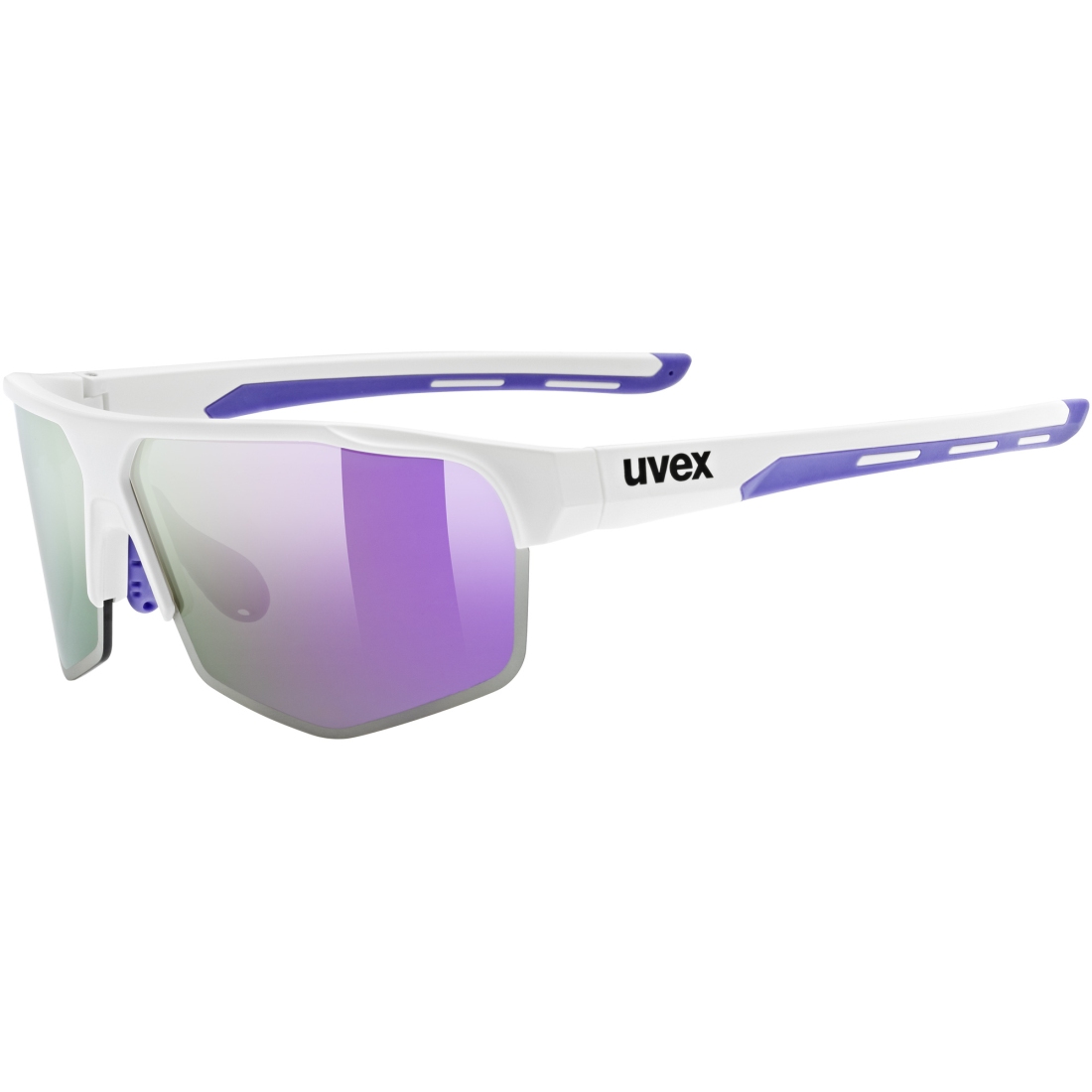 Okulary rowerowe UVEX Axos set white matt mirror purple